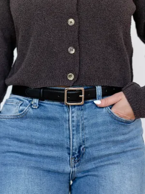Basic Essential Square Buckle Belt