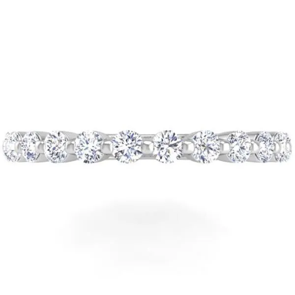 Ben Garelick Alara Shared Prong Half-Bezel Diamond Wedding Band