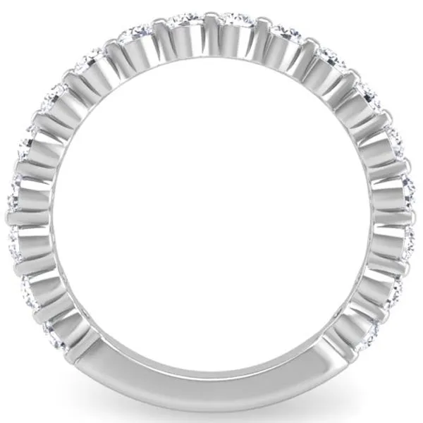 Ben Garelick Alara Shared Prong Half-Bezel Diamond Wedding Band