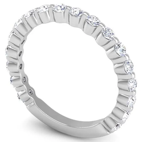 Ben Garelick Alara Shared Prong Half-Bezel Diamond Wedding Band