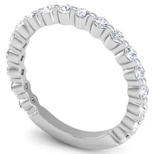 Ben Garelick Alara Shared Prong Half-Bezel Diamond Wedding Band