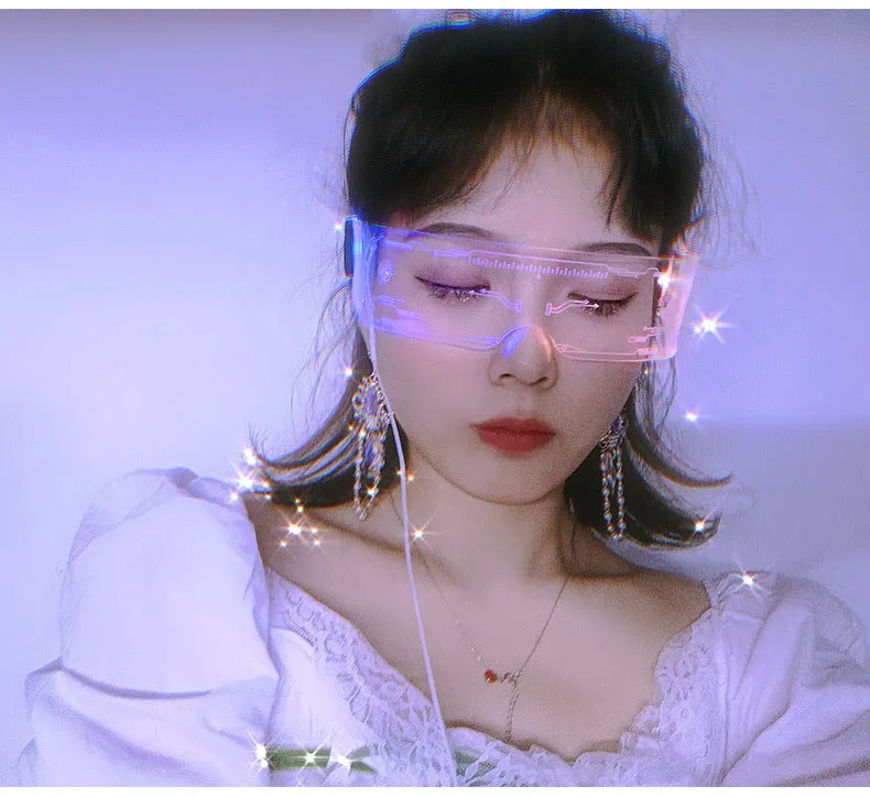 Bilateral LED Cyber Neon Glasses