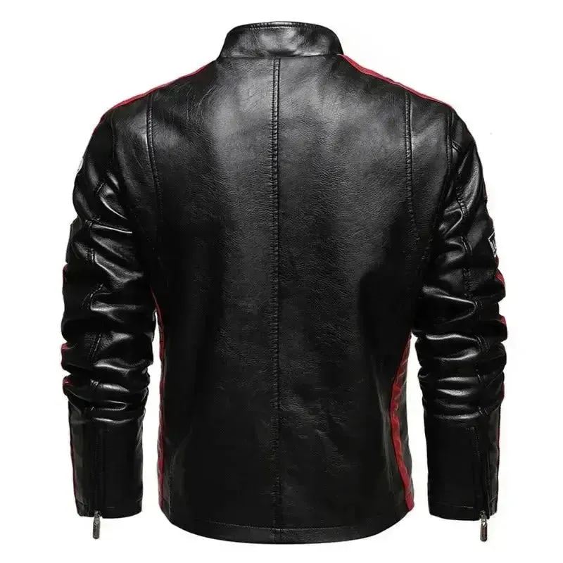 Blouson cuir homme vintage - Noir