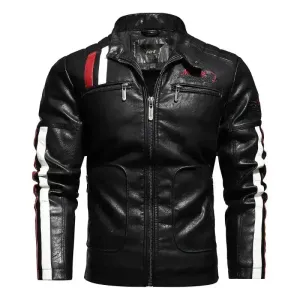 Blouson cuir homme vintage - Noir