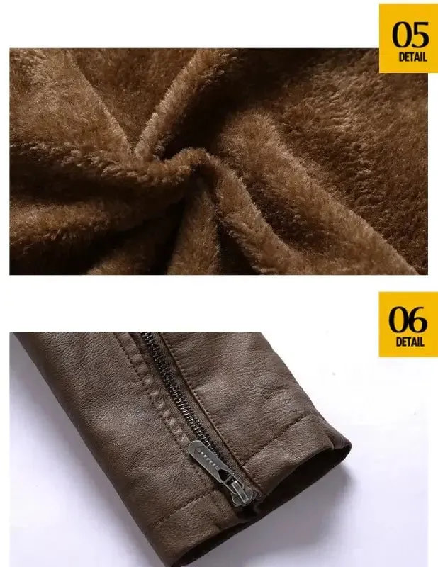 Blouson en cuir homme avec capuche - KINGS
