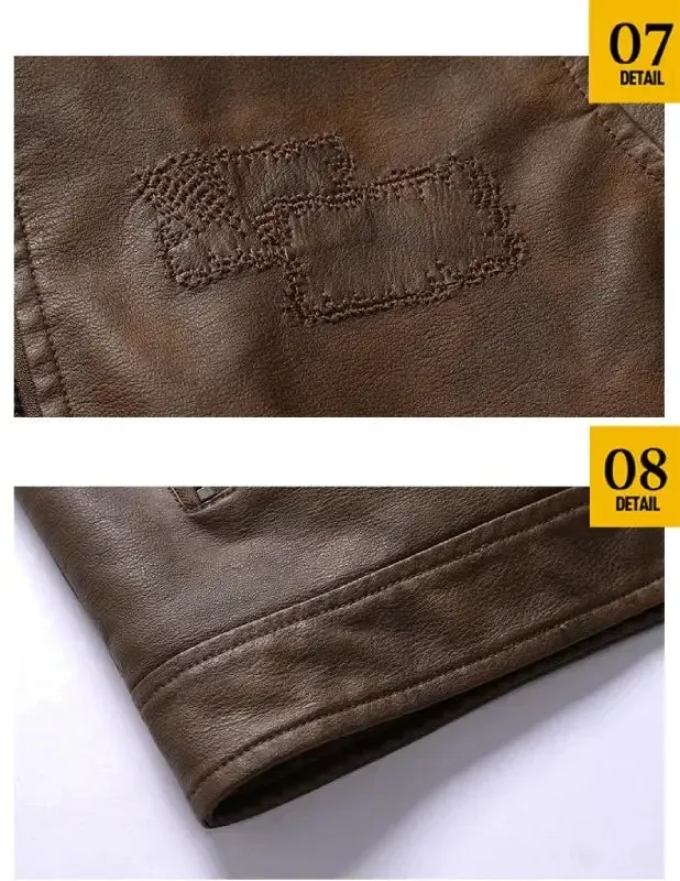 Blouson en cuir homme avec capuche - KINGS