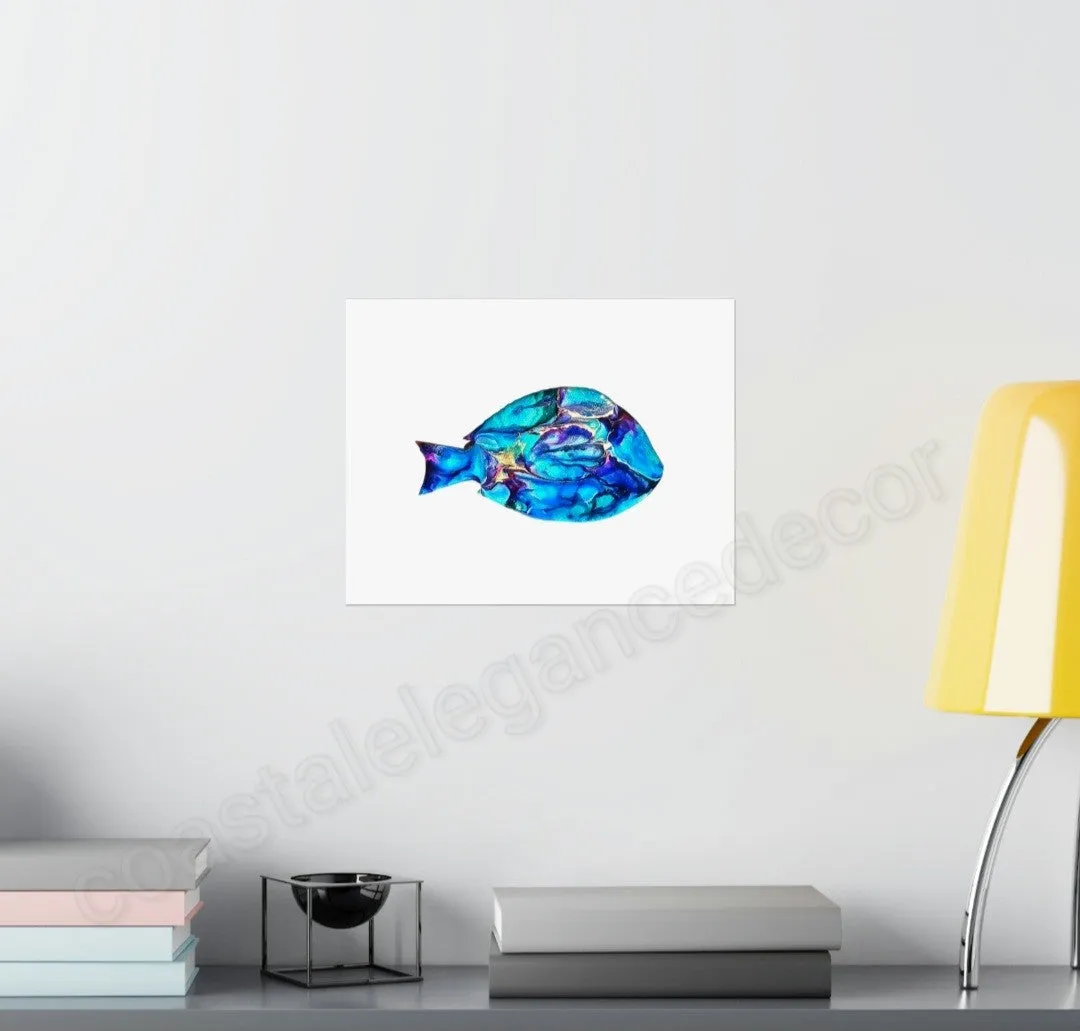 Blue Tang Handmade Tropical Fish Wall Print