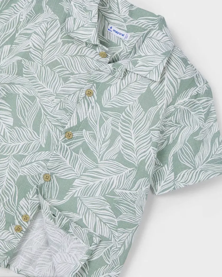 Boys Tropical Print Short Sleeve Shirt