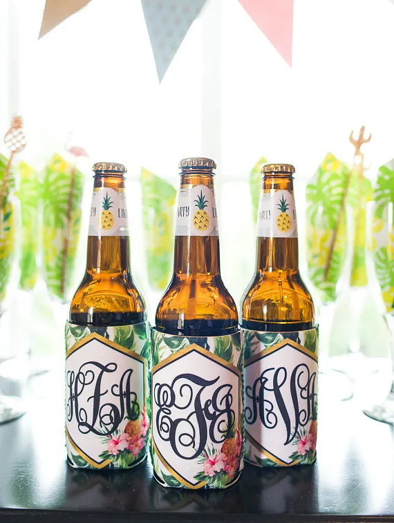 Bridal Party Tropical Drink Koozies