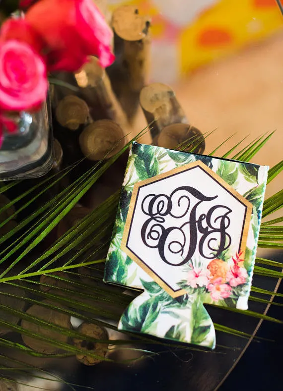 Bridal Party Tropical Drink Koozies