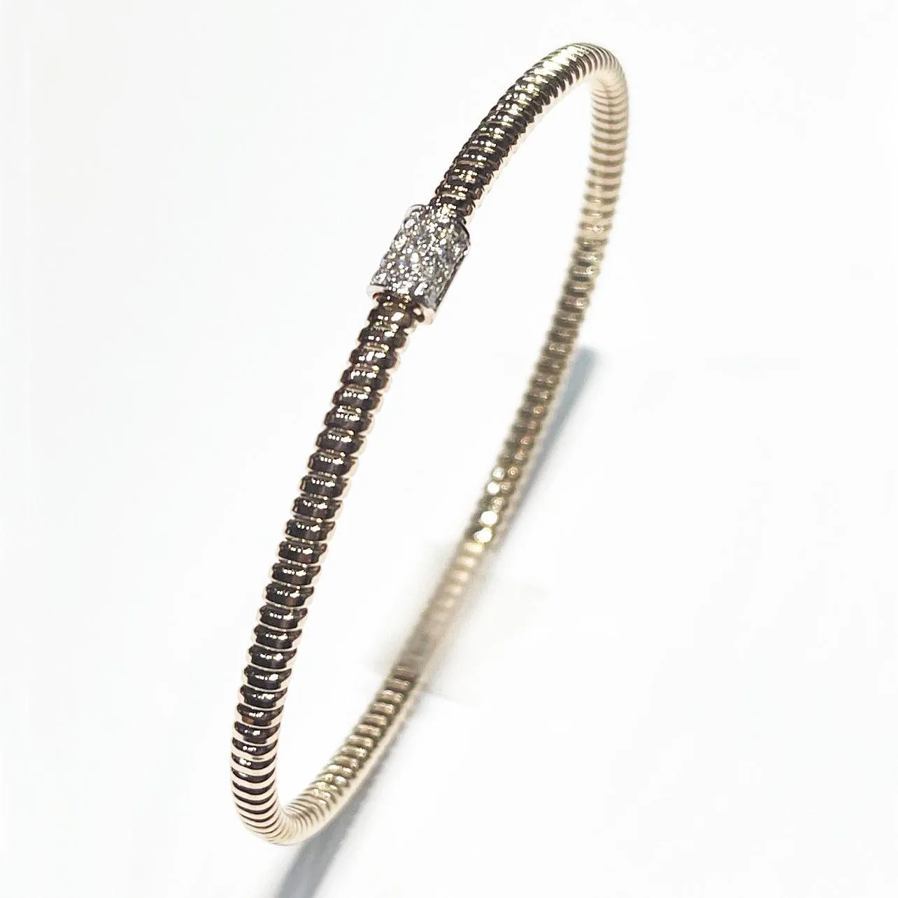 Capodagli bracelet tubogas soul titanium gold 18kt diamonds S205
