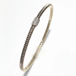 Capodagli bracelet tubogas soul titanium gold 18kt diamonds S205
