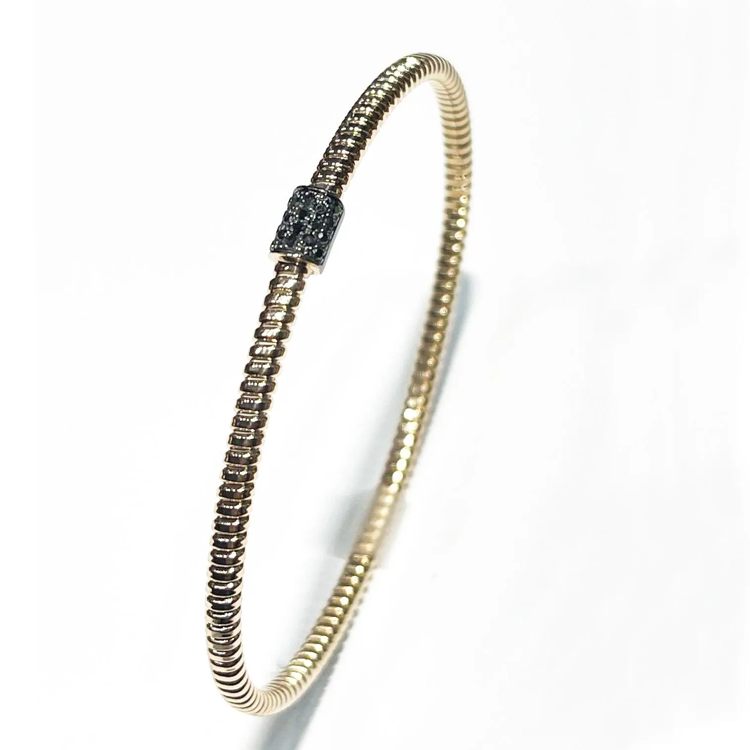 Capodagli bracelet tubogas soul titanium gold 18kt diamonds s207