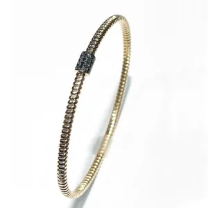 Capodagli bracelet tubogas soul titanium gold 18kt diamonds s207