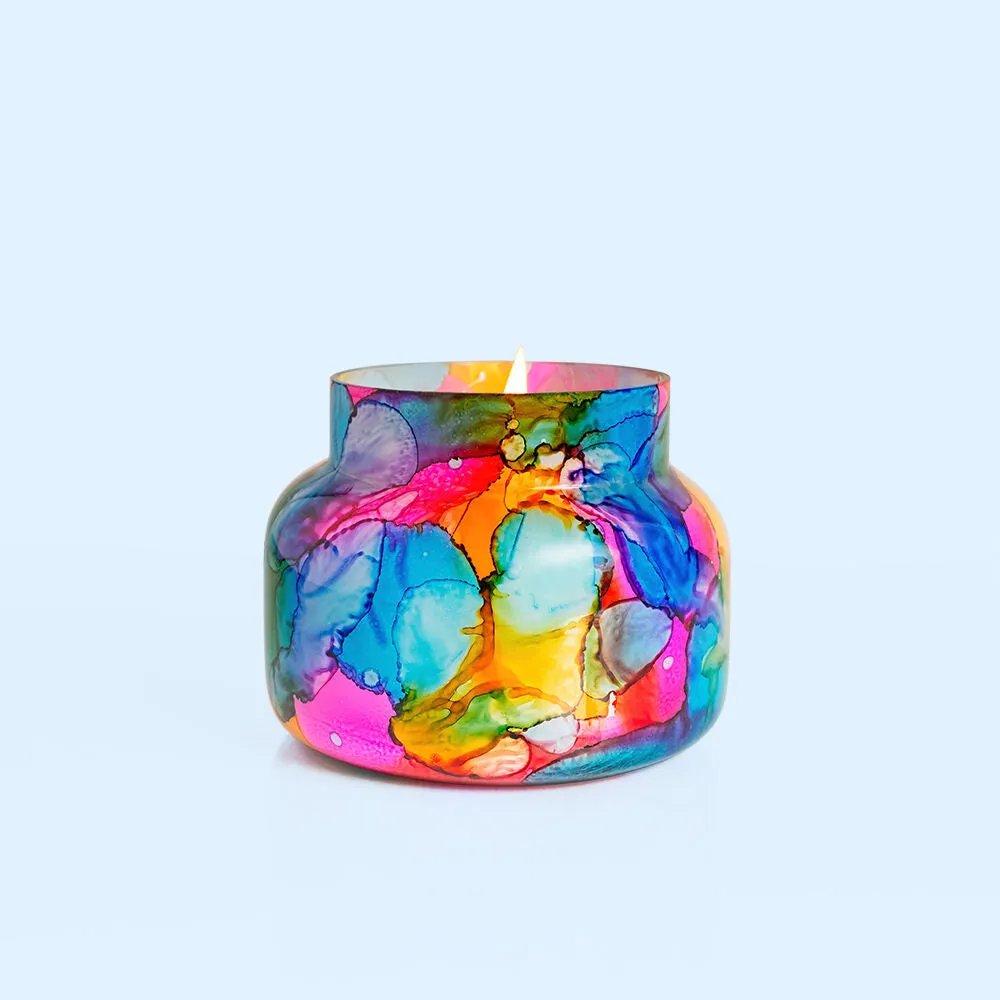 Capri Blue Volcano Rainbow Watercolor Signature Jar - 19 oz.