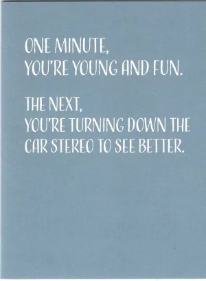Car Stereo Birthday Card