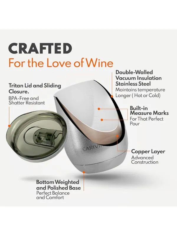 Carivino Luxury Wine Tumbler Platinum
