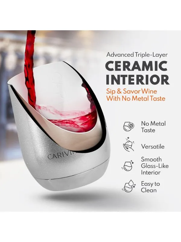 Carivino Luxury Wine Tumbler Platinum