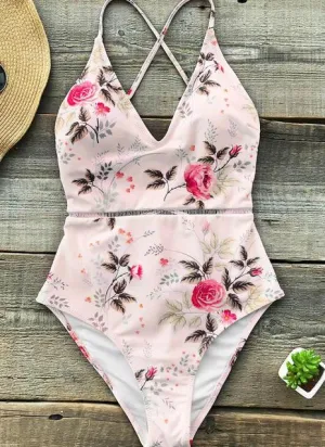 Carmella Flowery Wrap Around One Piece