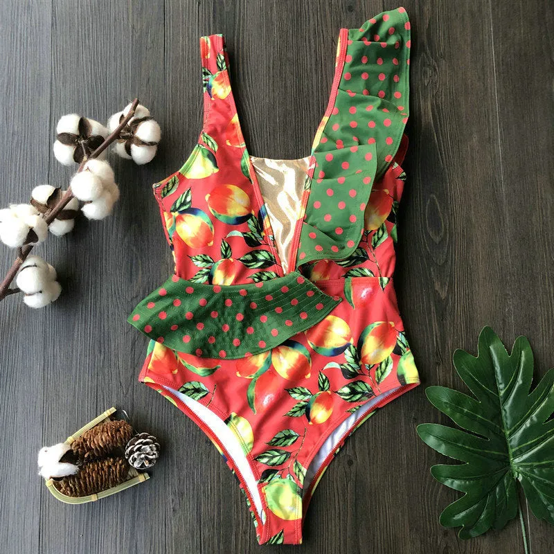 Carmen Ruffle One Piece