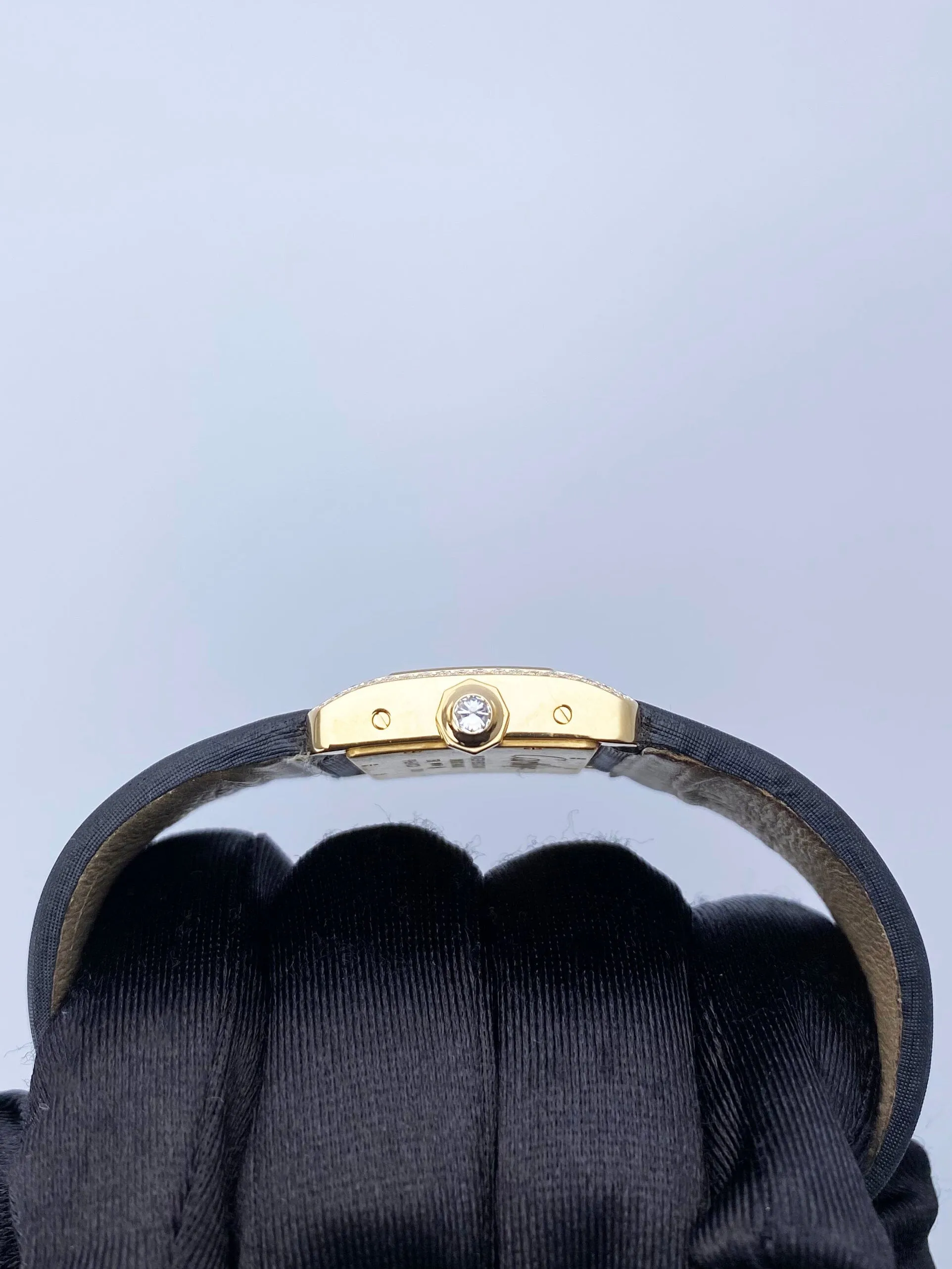 Cartier Tank Divan WA301036 Diamond Yellow Gold Ladies Watch Box Papers