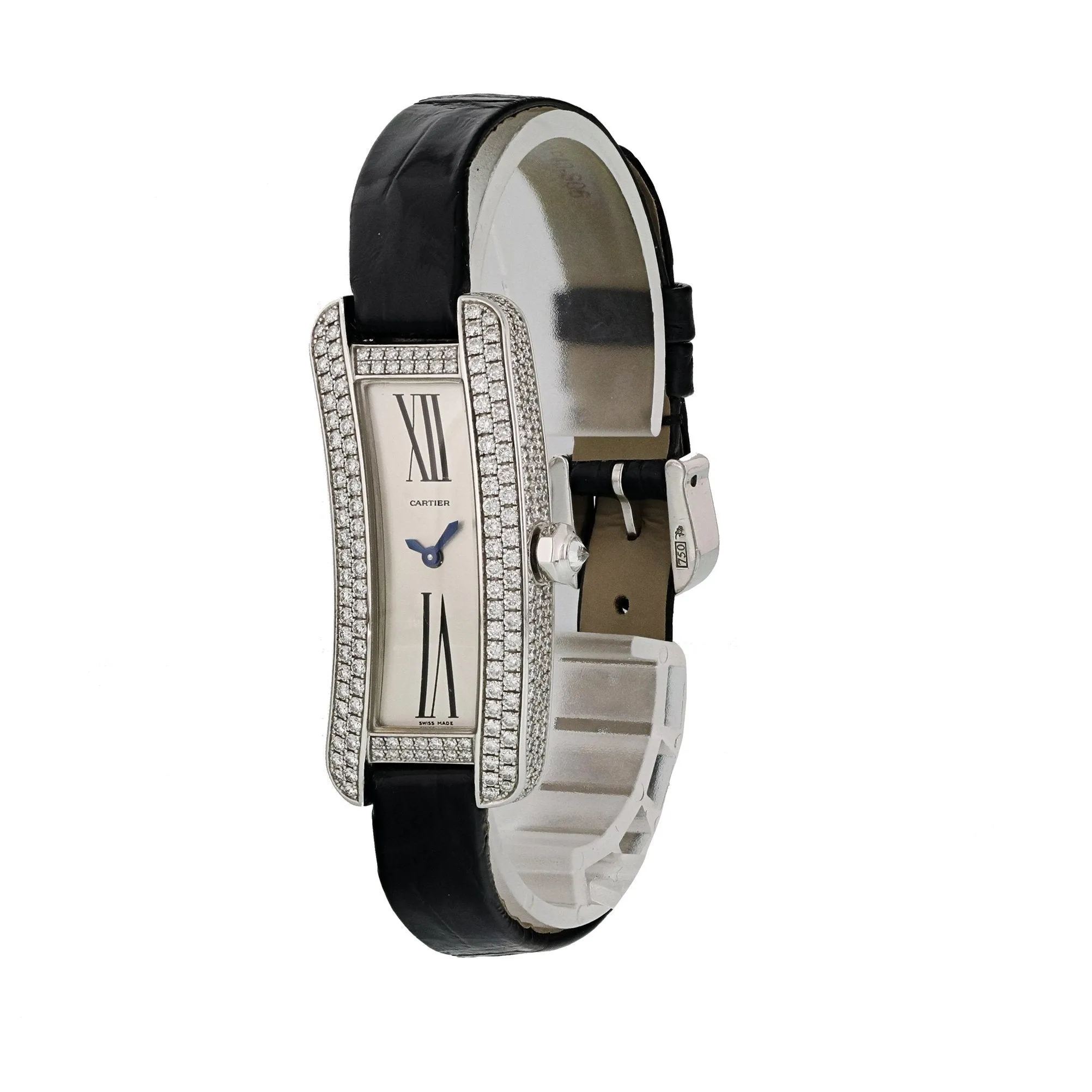 Cartier Tank S Americaine 2625 White Gold Diamond Ladies Watch