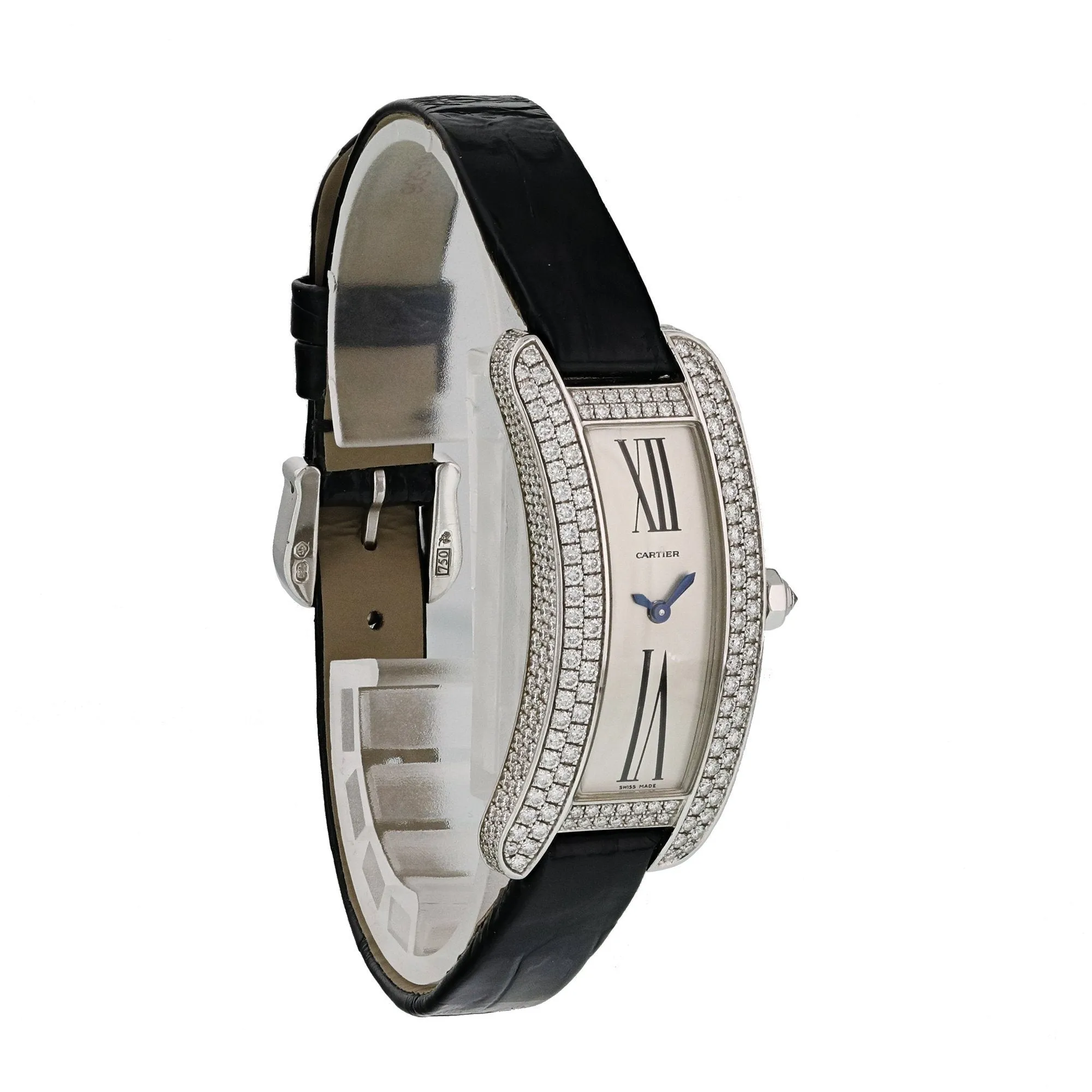 Cartier Tank S Americaine 2625 White Gold Diamond Ladies Watch
