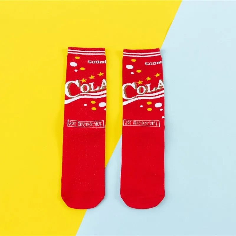 Cartoon Fruit Banana Avocado Lemon Egg Cookie Socks