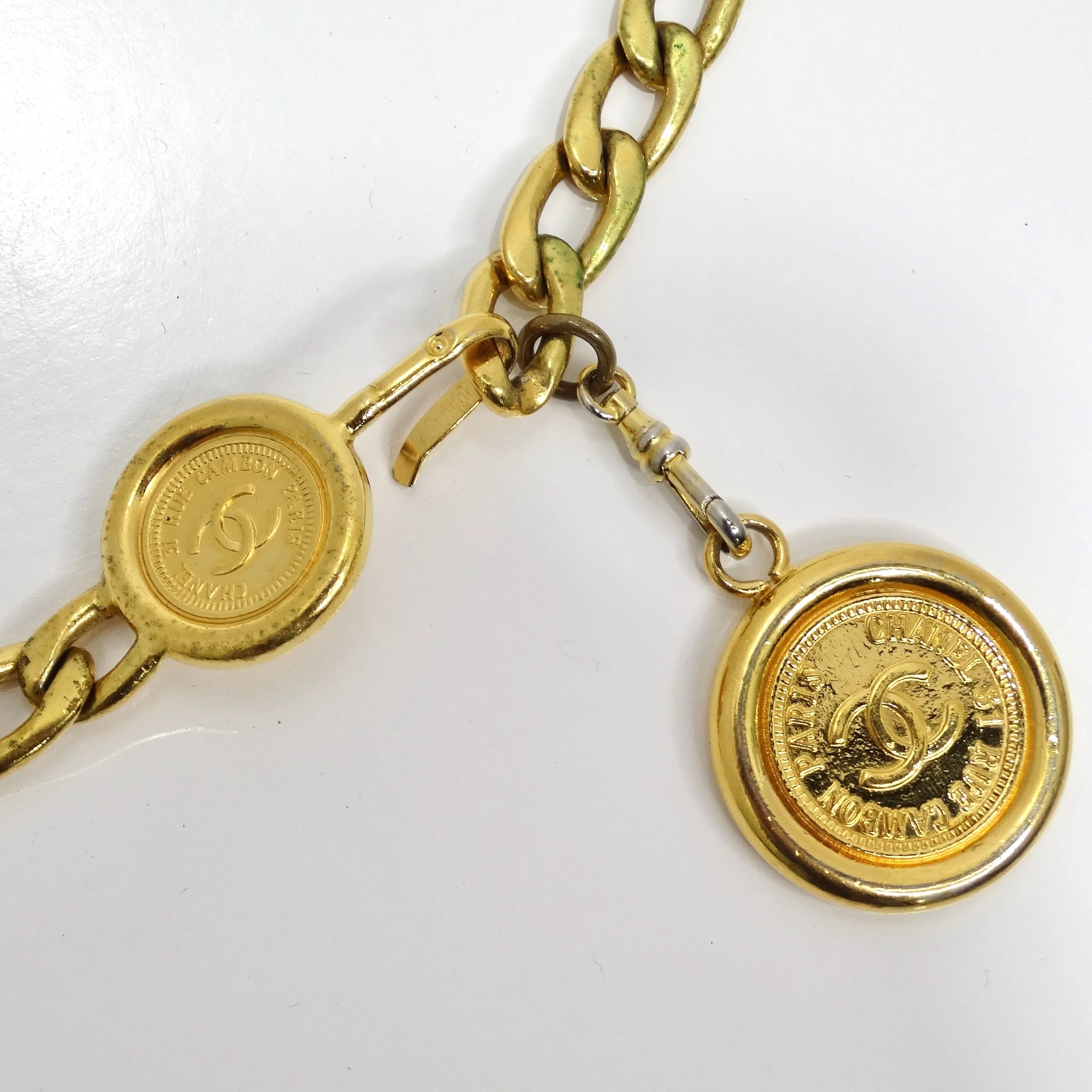Chanel Spring 1994 Gold Tone CC Medallion Chain Belt
