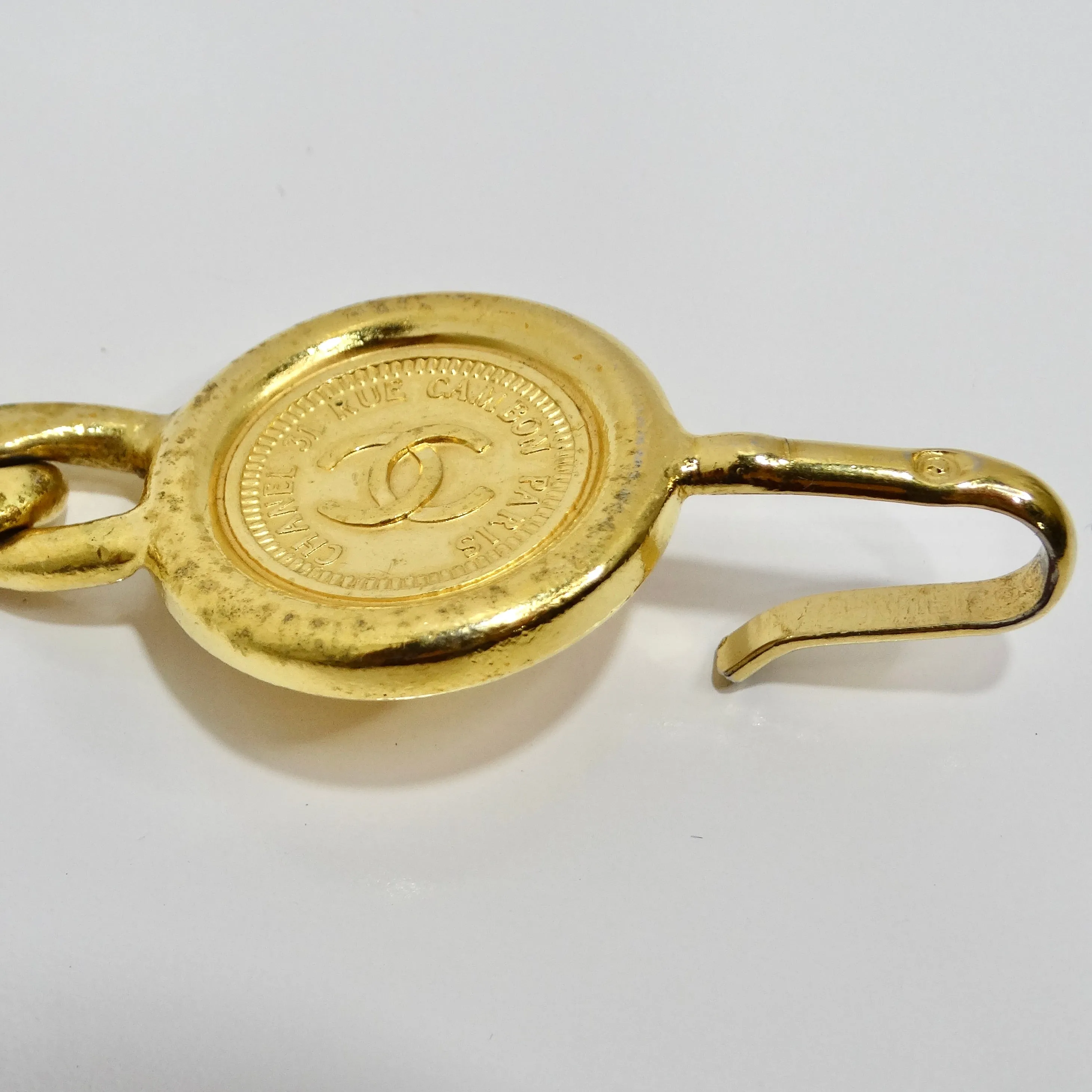 Chanel Spring 1994 Gold Tone CC Medallion Chain Belt