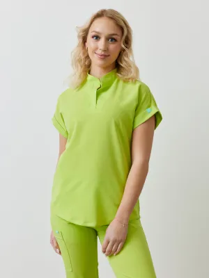 CHARLIE RE-GARDE™ - LIMETTE - Mandarine Collar Scrub Top - FINAL SALE||CHARLIE RE-GARDE™ - LIMETTE - Haut Col Mao - VENTE FINALE