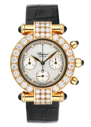 Chopard Imperiale 38/3168-23 MOP Diamond 18K Yellow Gold Ladies Watch With Box