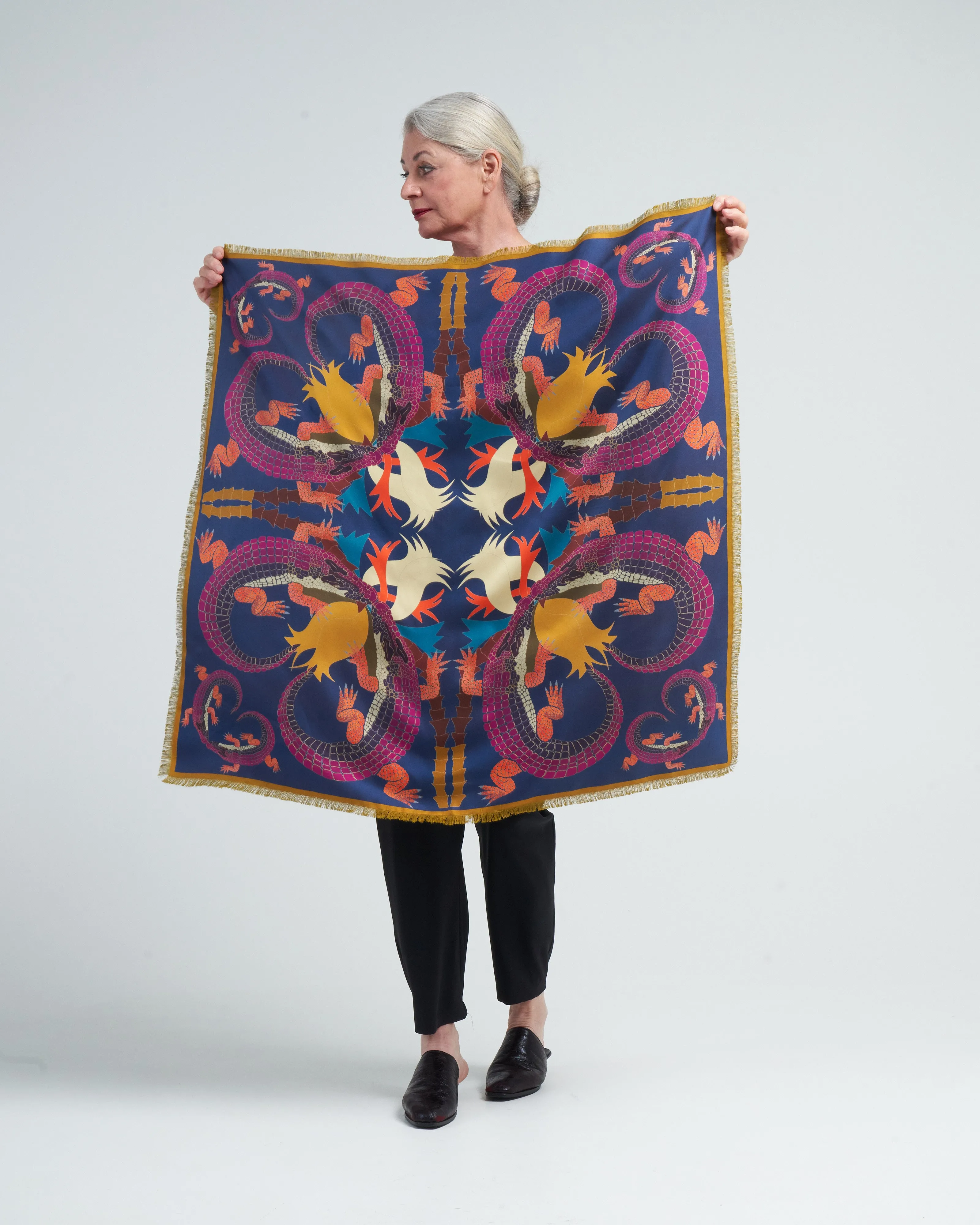 cialda st twin scarf - crocodile