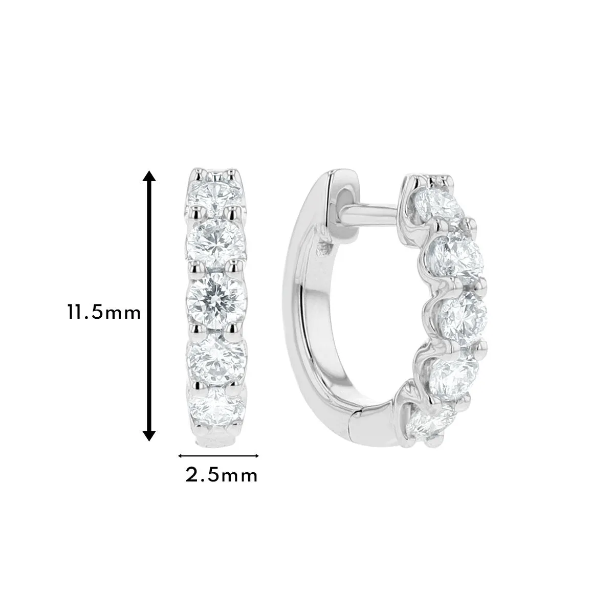 Classic Diamond Huggie Earrings