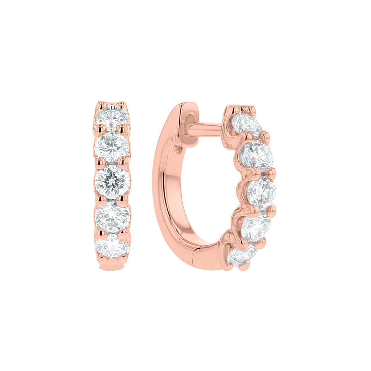Classic Diamond Huggie Earrings