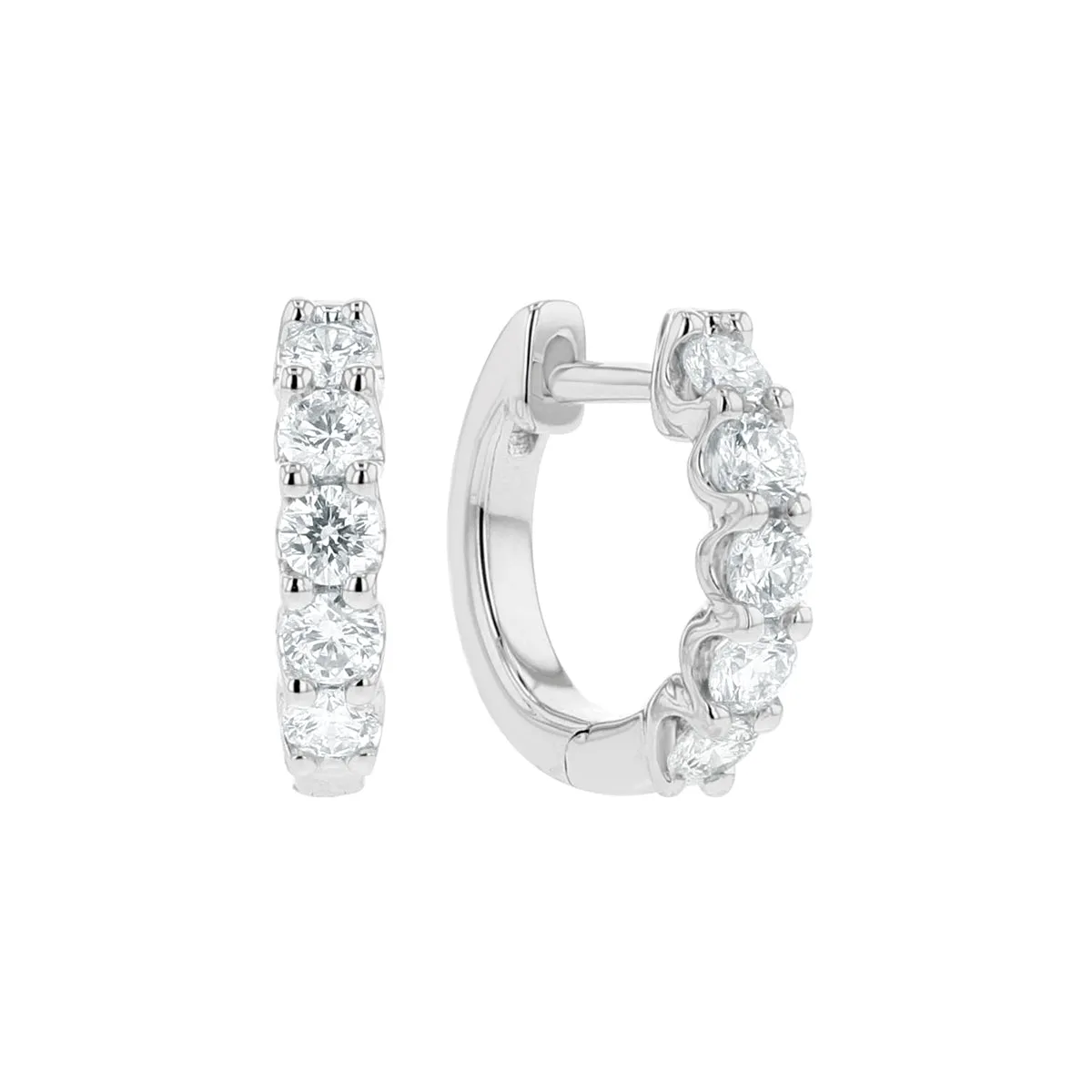 Classic Diamond Huggie Earrings