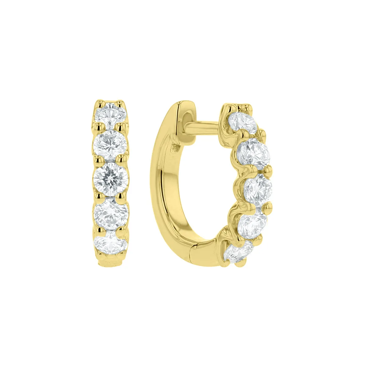 Classic Diamond Huggie Earrings