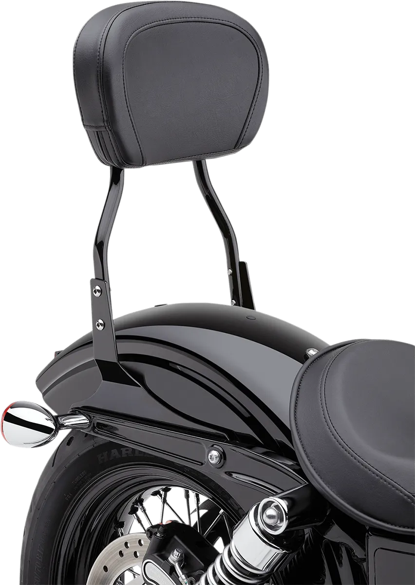 Cobra 602-1303B Standard Round Sissy Bar - Black Powder-Coated