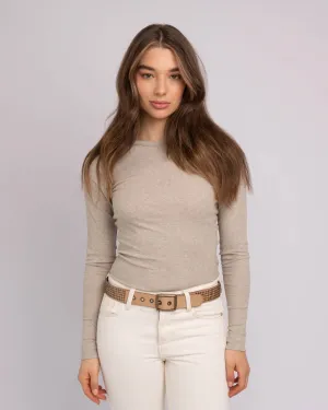 Conrad Rectangle Buckle Studded Leather Belt