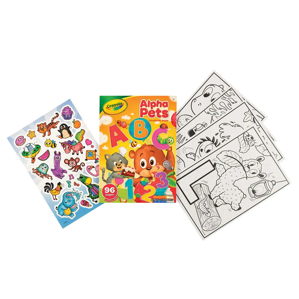 Crayola Colouring Book 96 Pages Alpha Pets