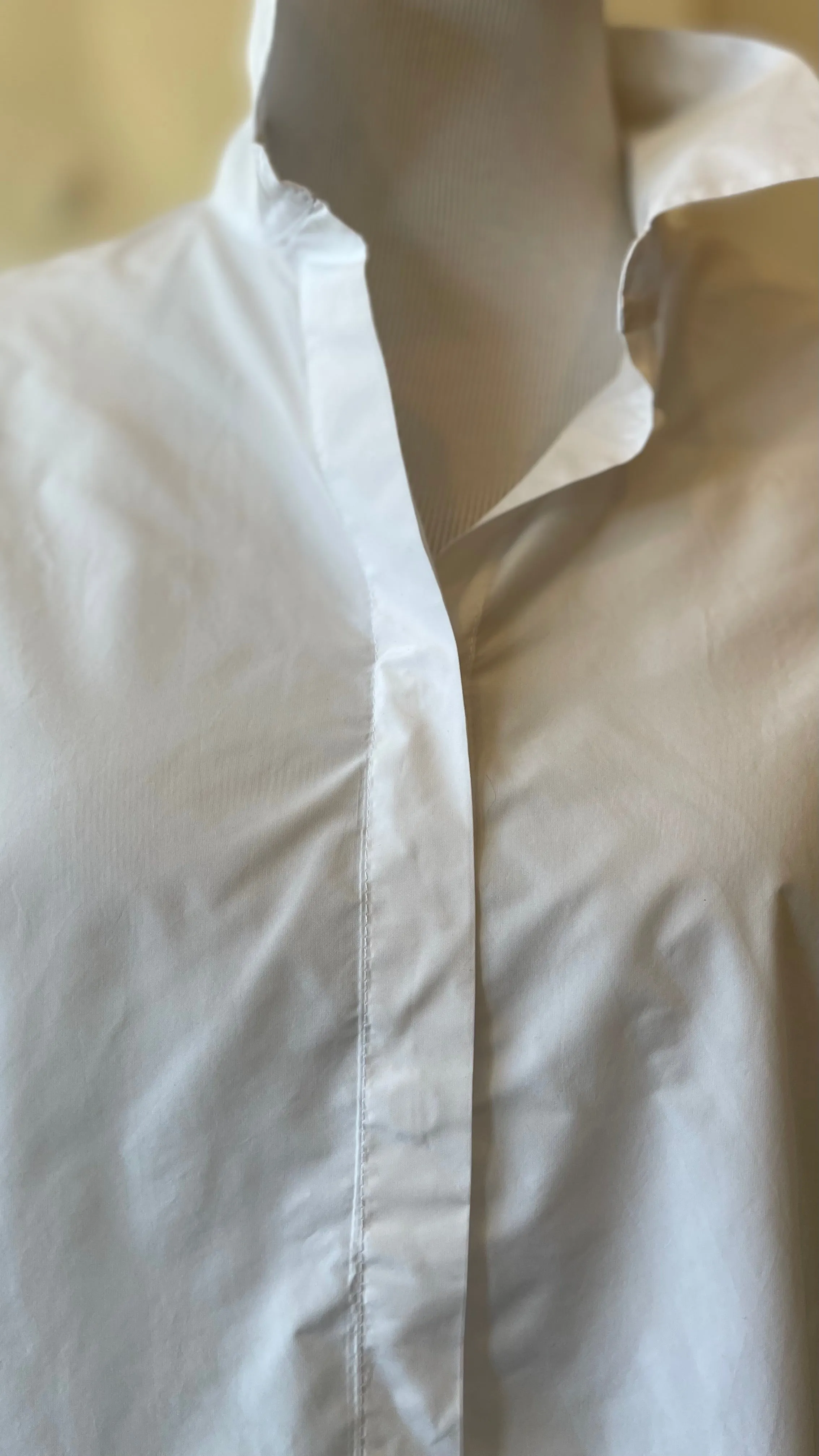 Cream Short Papertouch Blouse