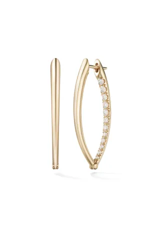 Cristina Earrings Medium | Partial Diamonds