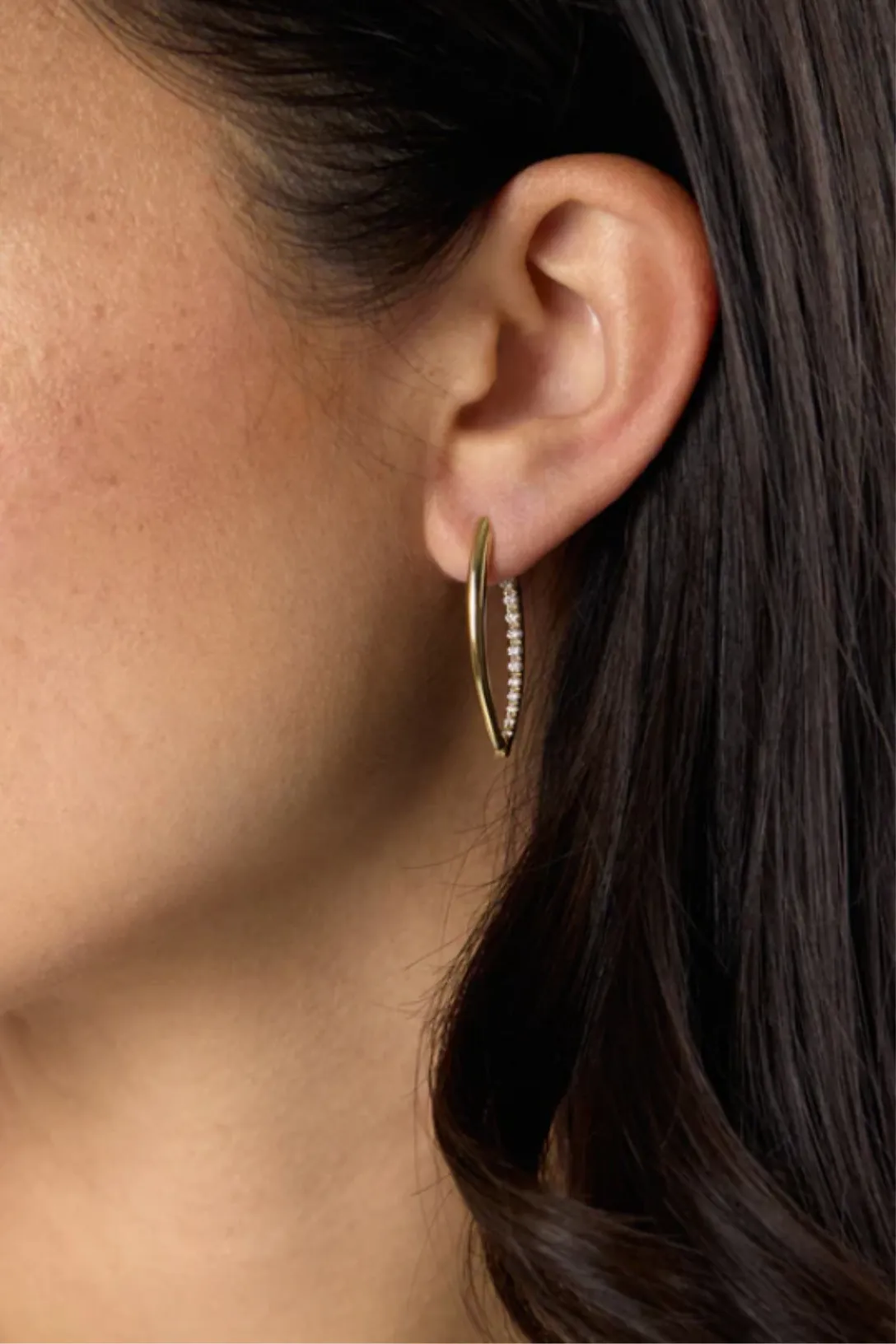 Cristina Earrings Medium | Partial Diamonds