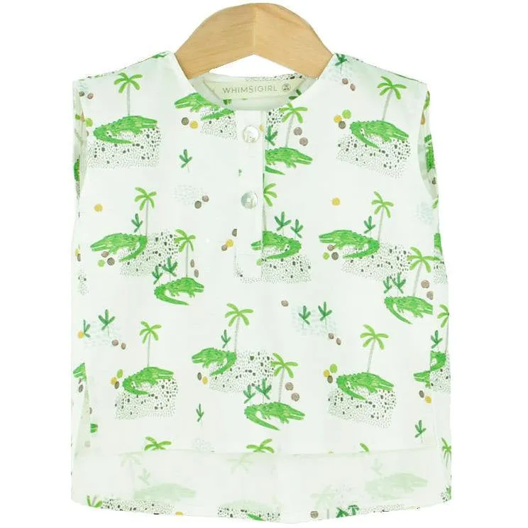 Crocodile Print Top