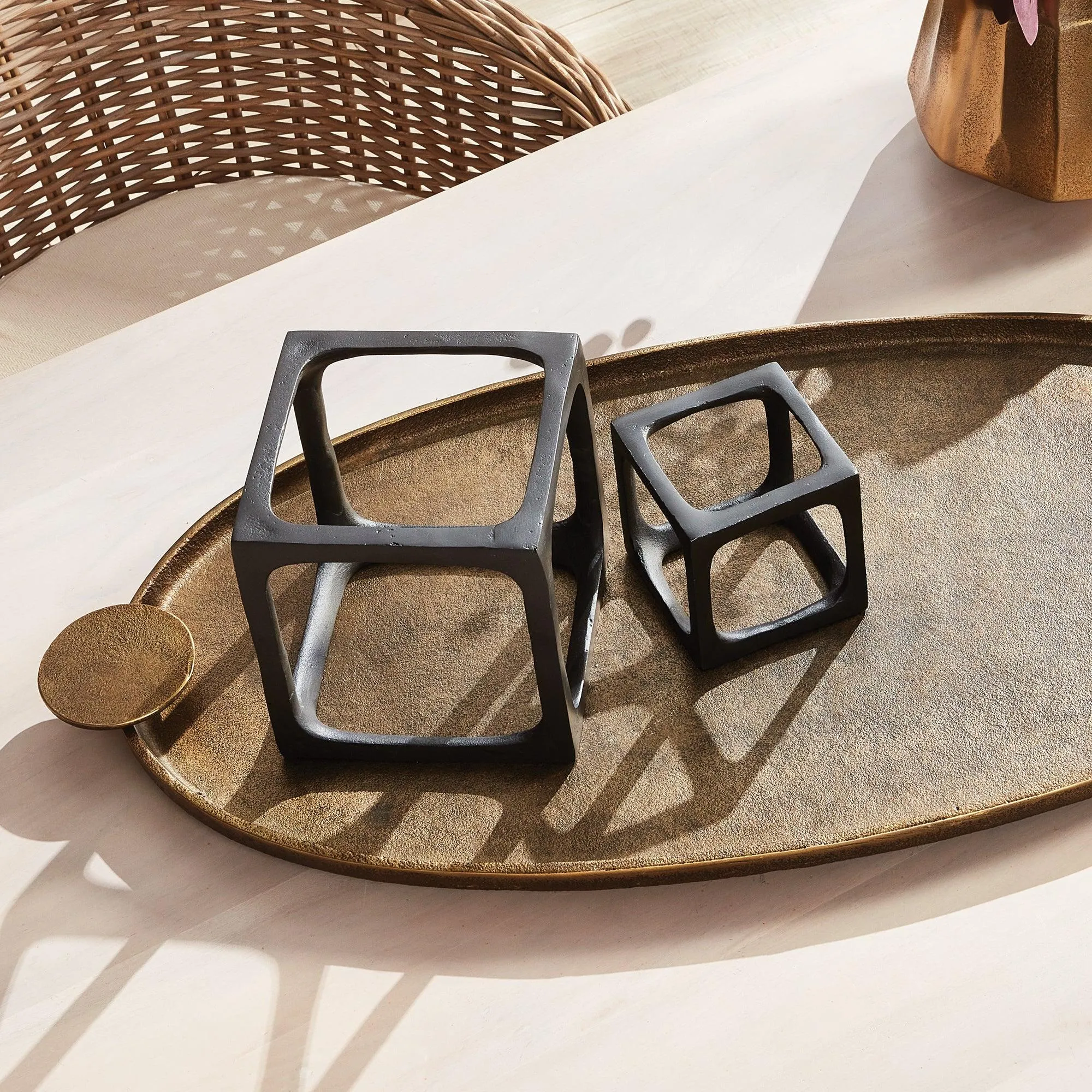 Cubist Sculptures, Set Of 2