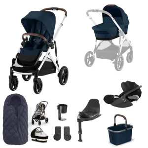 CYBEX Gazelle S Travel System Luxury Bundle With Snogga and CLOUD T - Ocean Blue