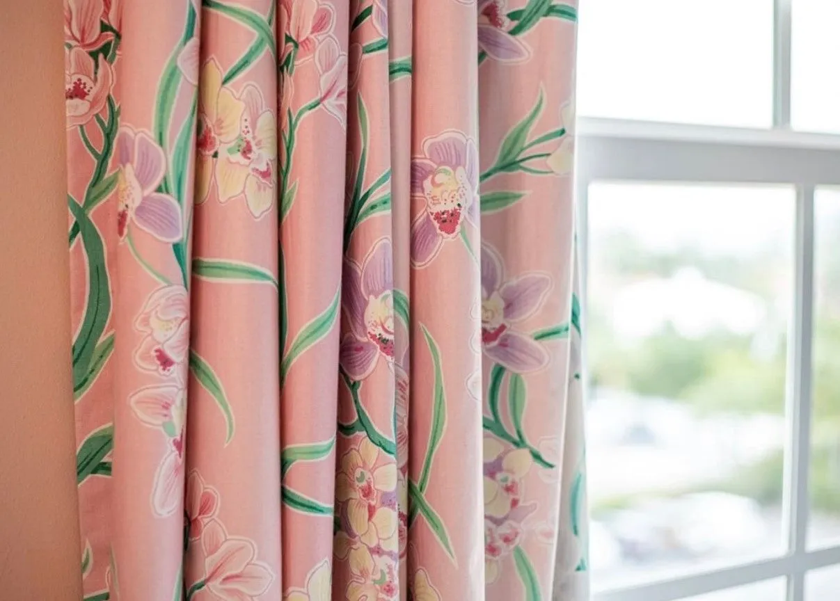 Cymbidium Orchid Pink Fabric
