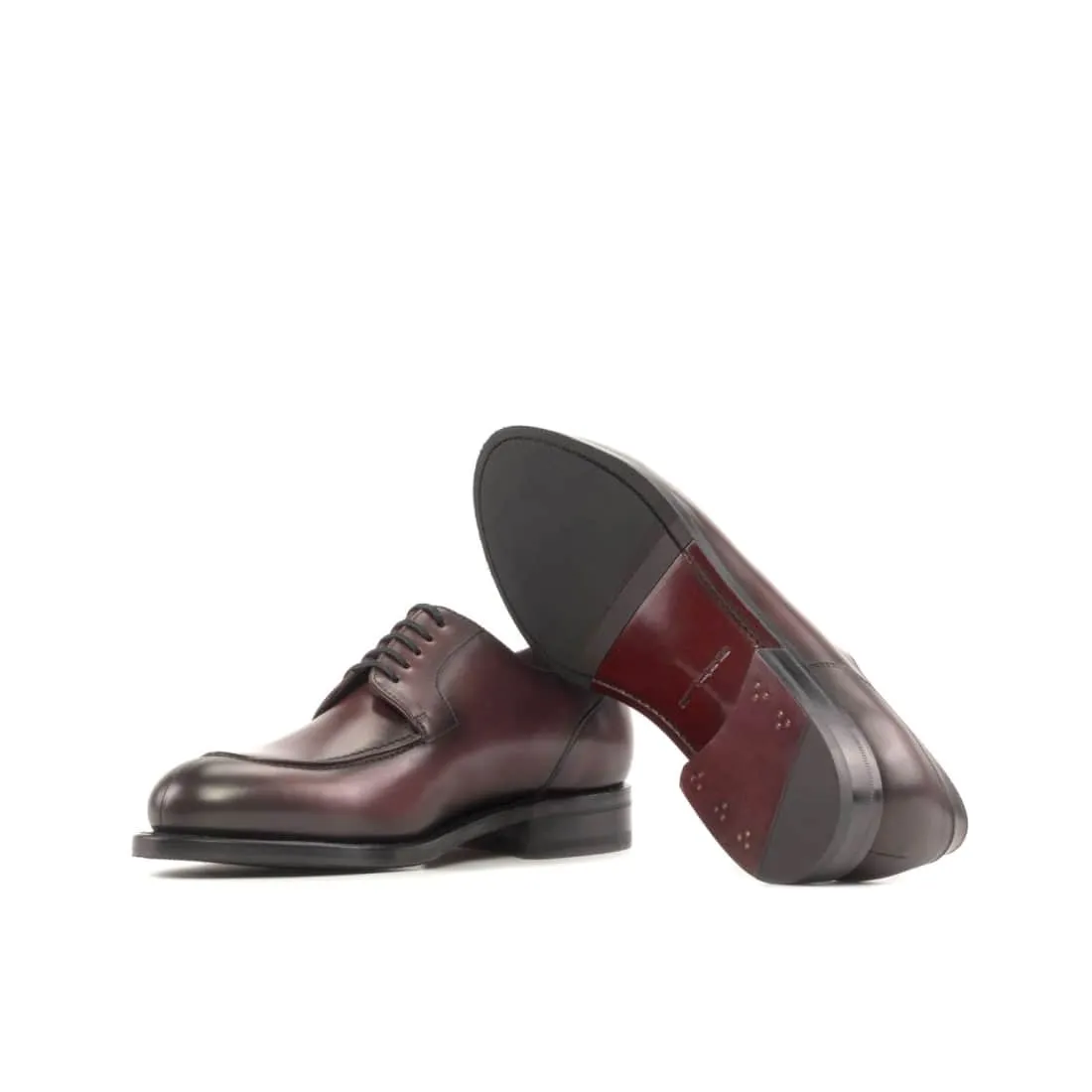 Derbie Chasse en cuir bordeaux