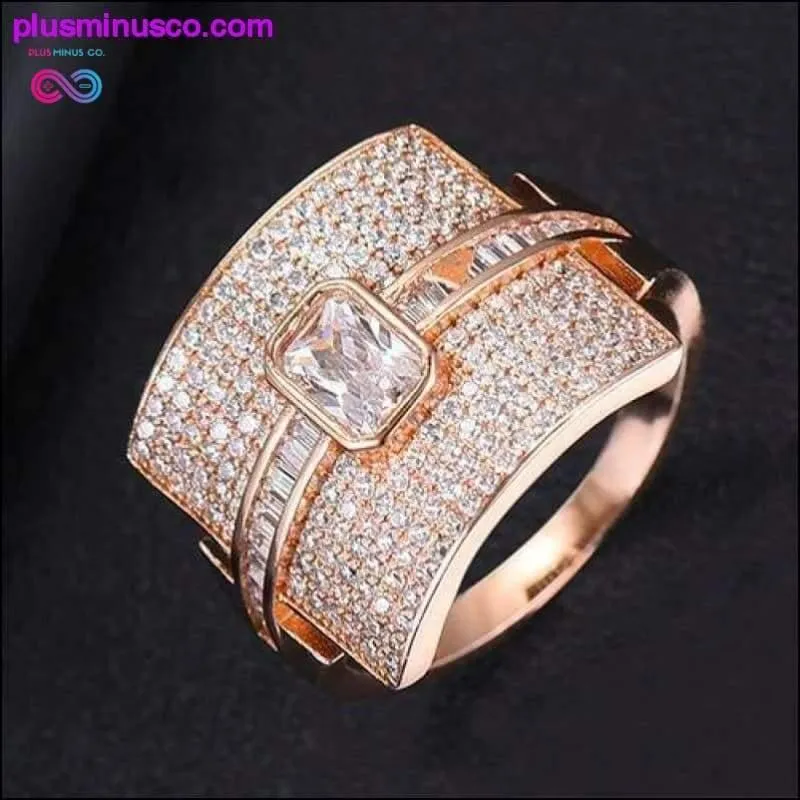 Design Luxury Statement Stackable Zirconia Ring For Women Wedding