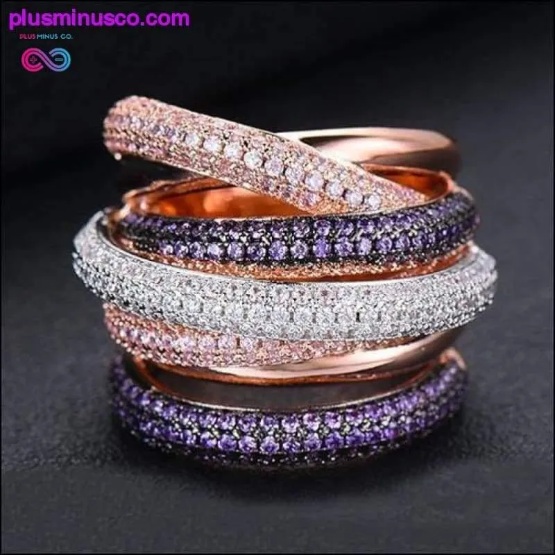 Design Luxury Statement Stackable Zirconia Ring For Women Wedding
